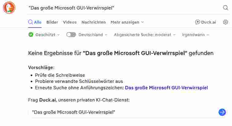 duckduck benutzt google ergebnisse